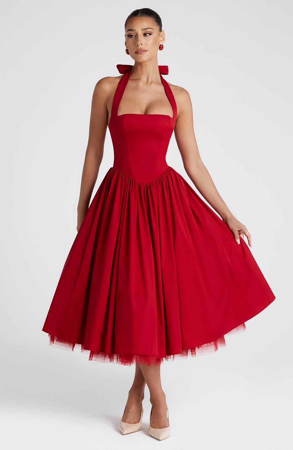 Vestido Beatriz™ | Midi Corsé Halter Cintura Alta - Best Seller