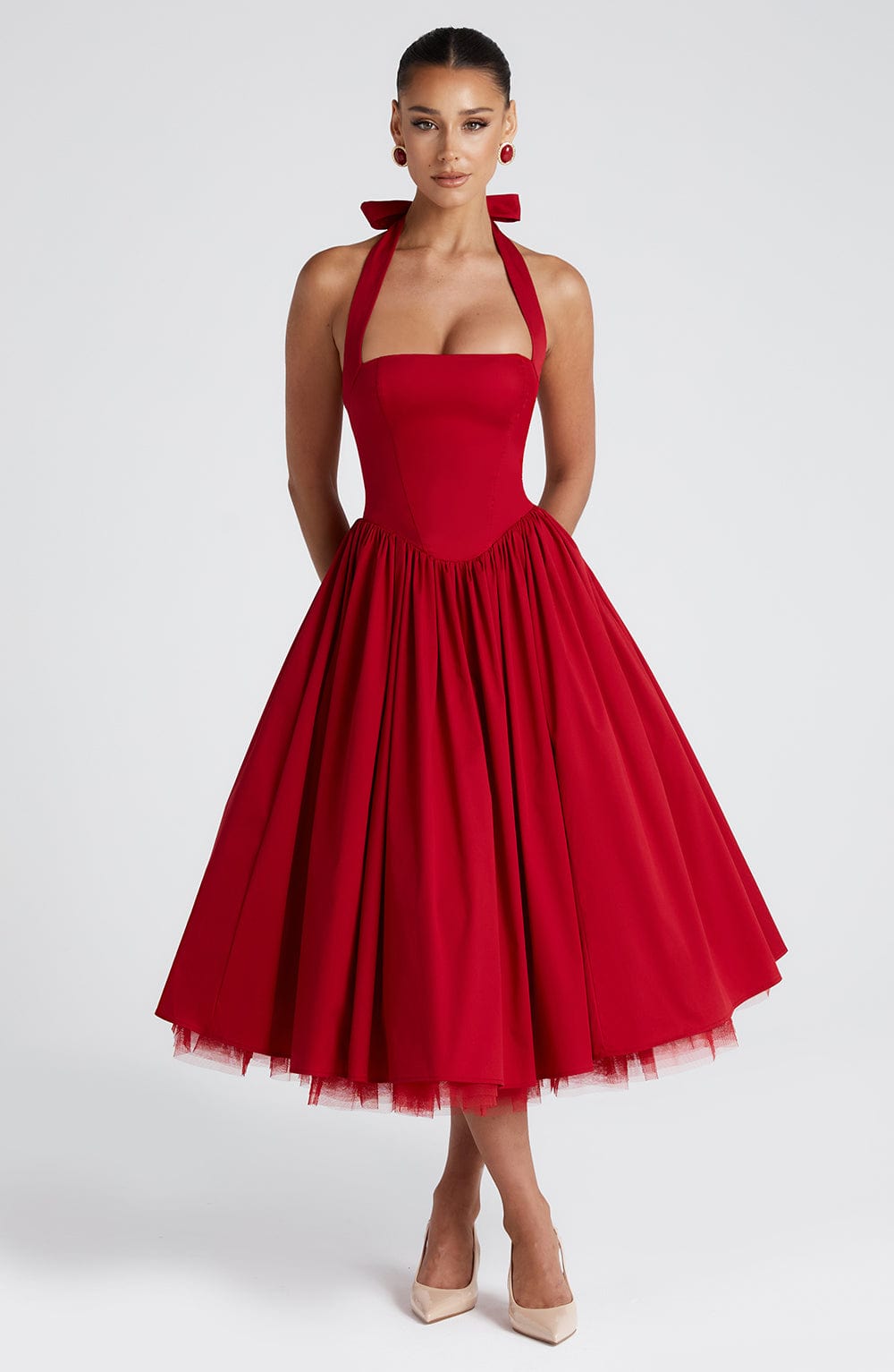 Vestido Beatriz™ | Midi Corsé Halter Cintura Alta - Best Seller