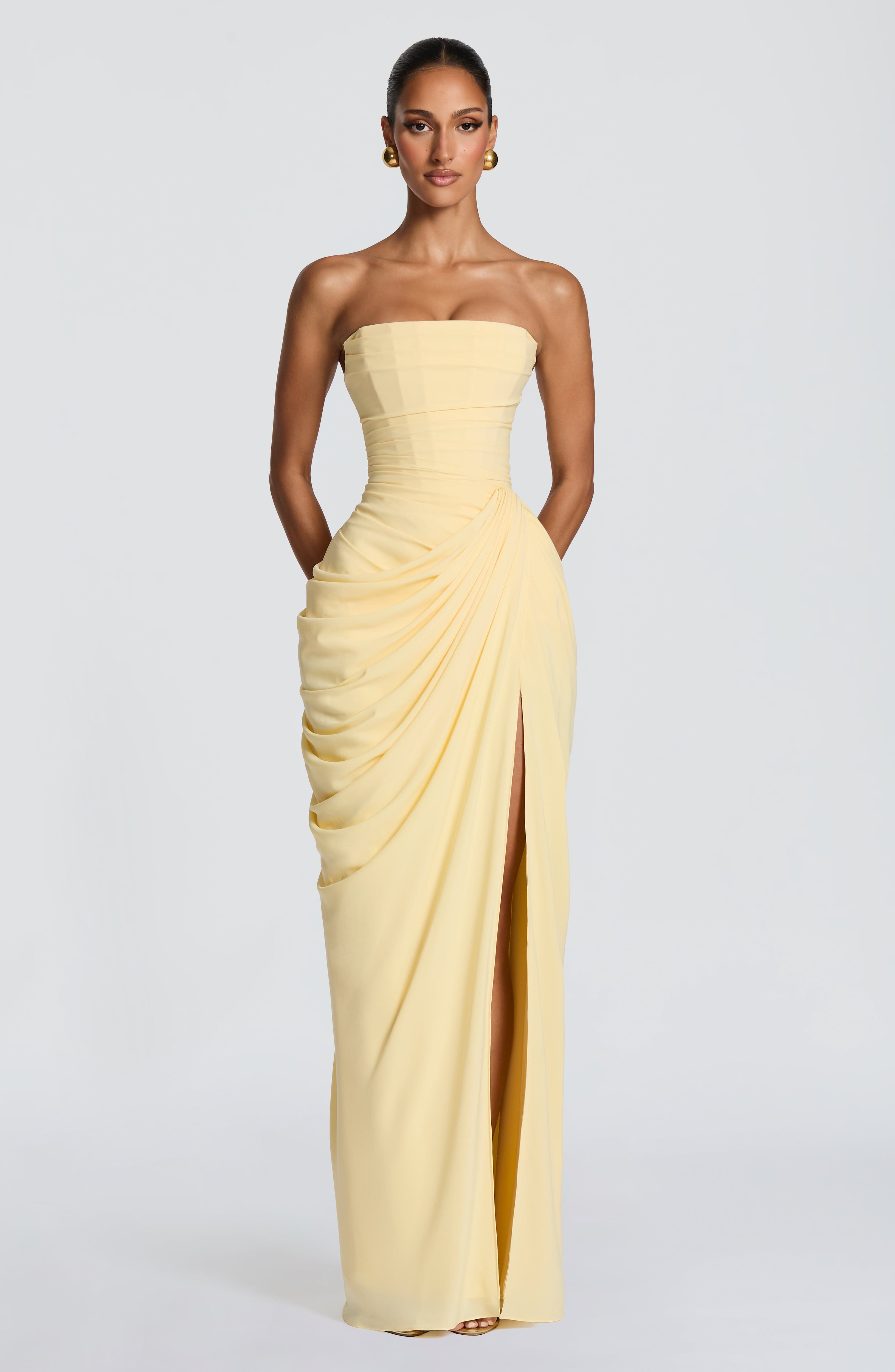 Vestido Lola™ | Maxi Strapless Corsé Interno - Best Seller