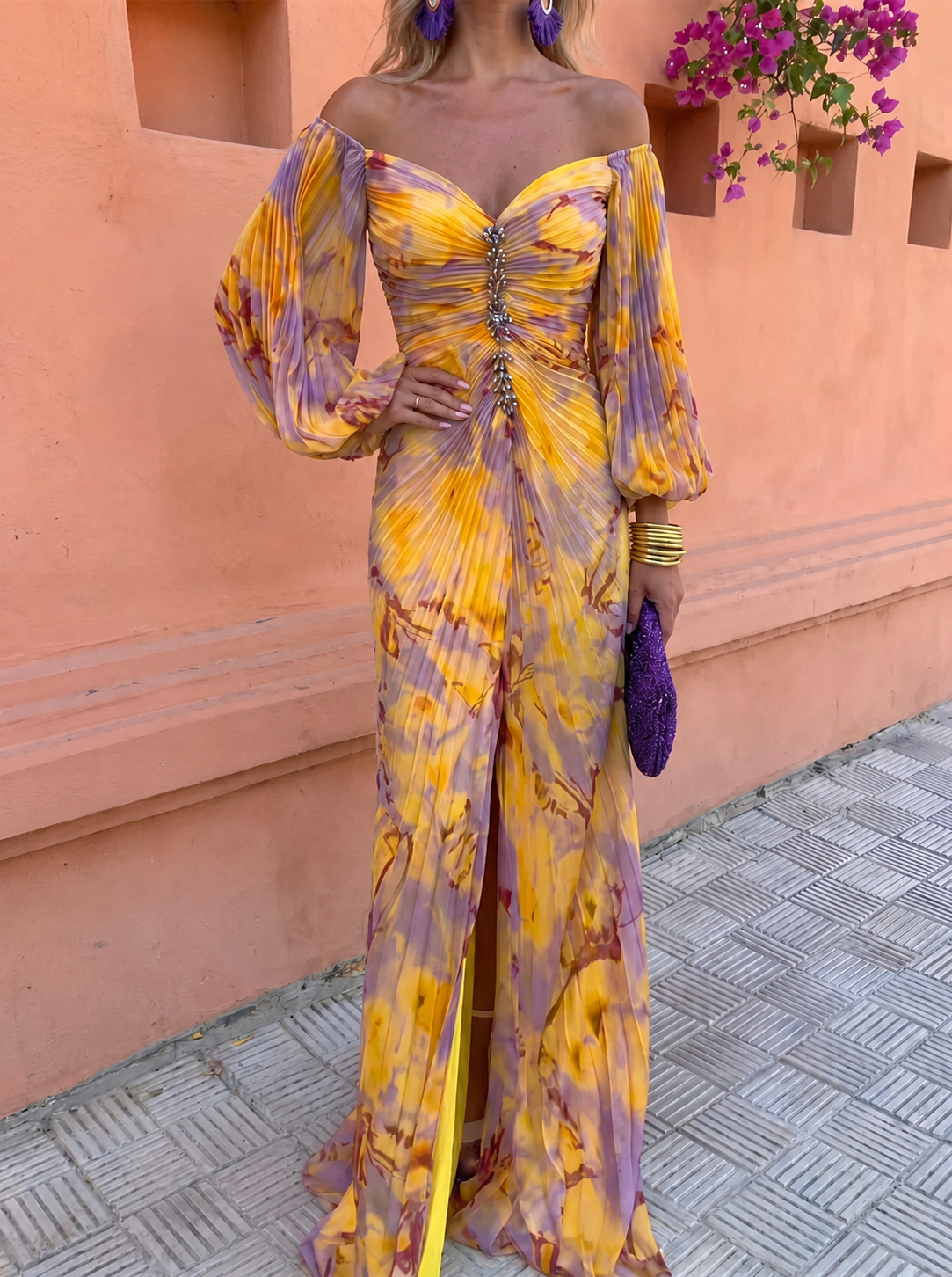 Greta | Vestido Largo Floral con Escote en V