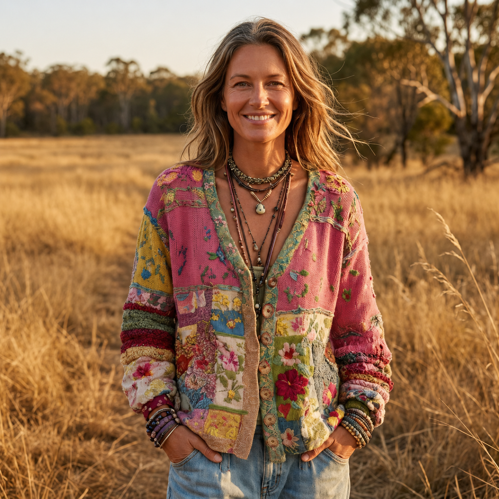 Milla | Chamarra de Punto Estilo Boho