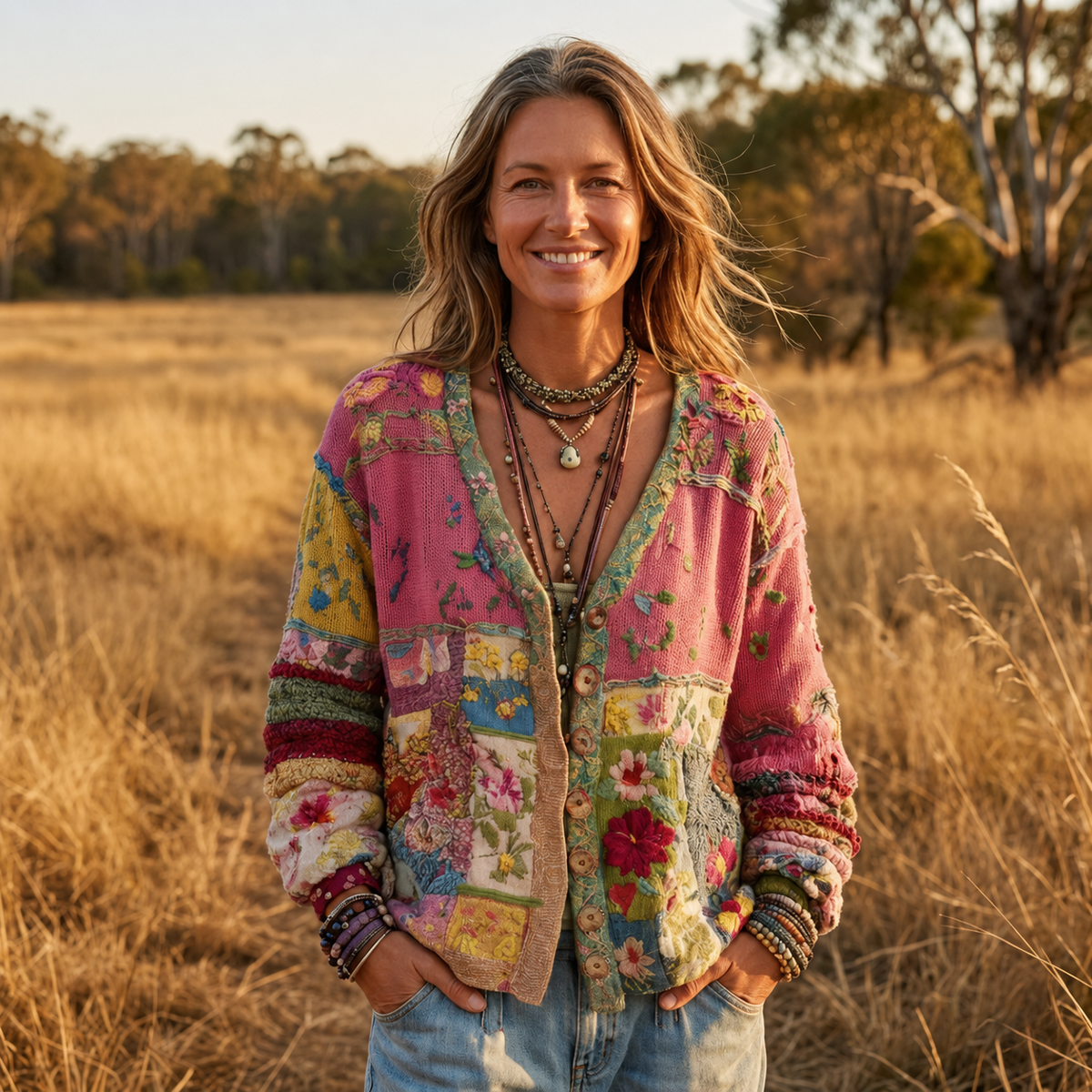 Milla | Chamarra de Punto Estilo Boho