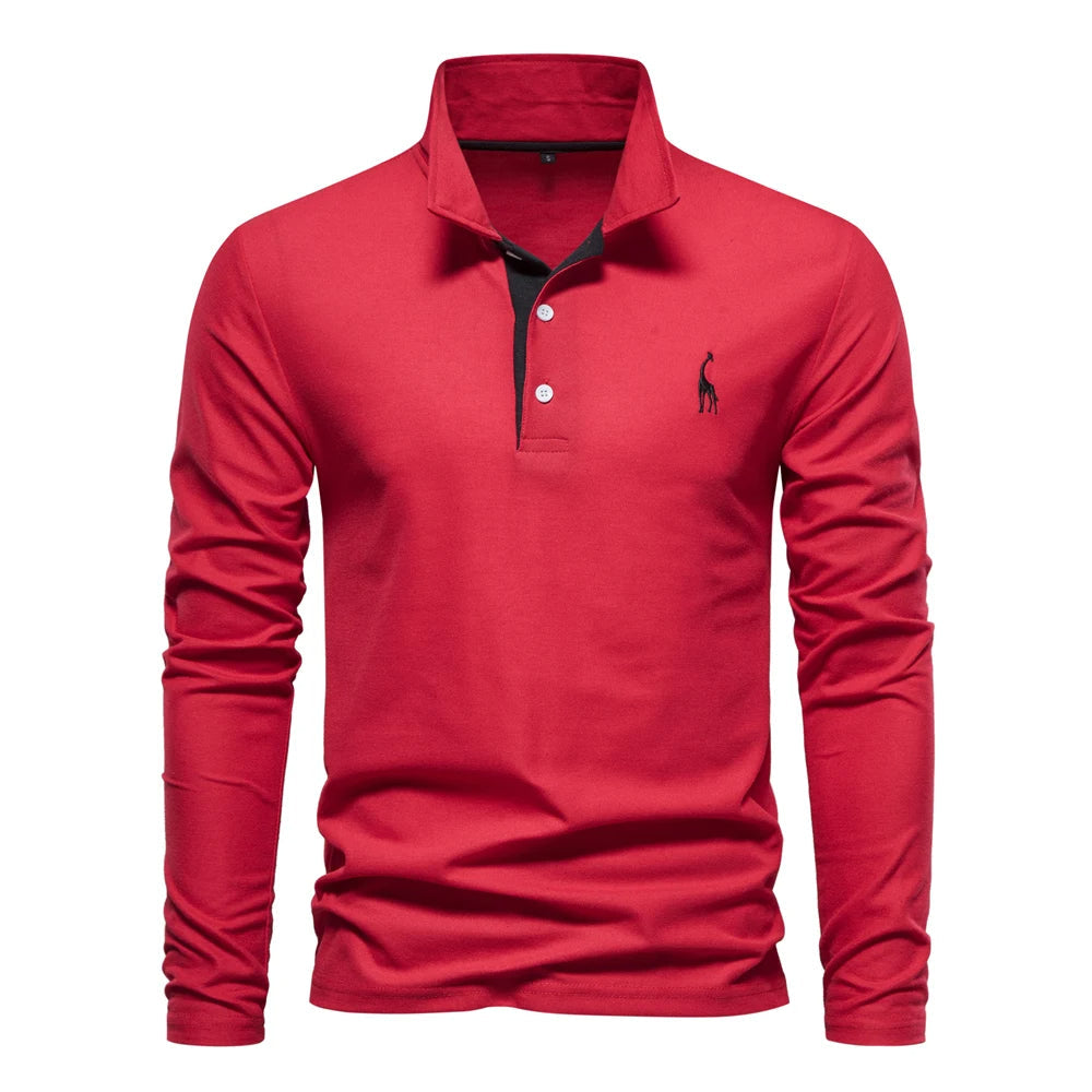 Marcos™ - Polo Casual de Manga Larga Refinado