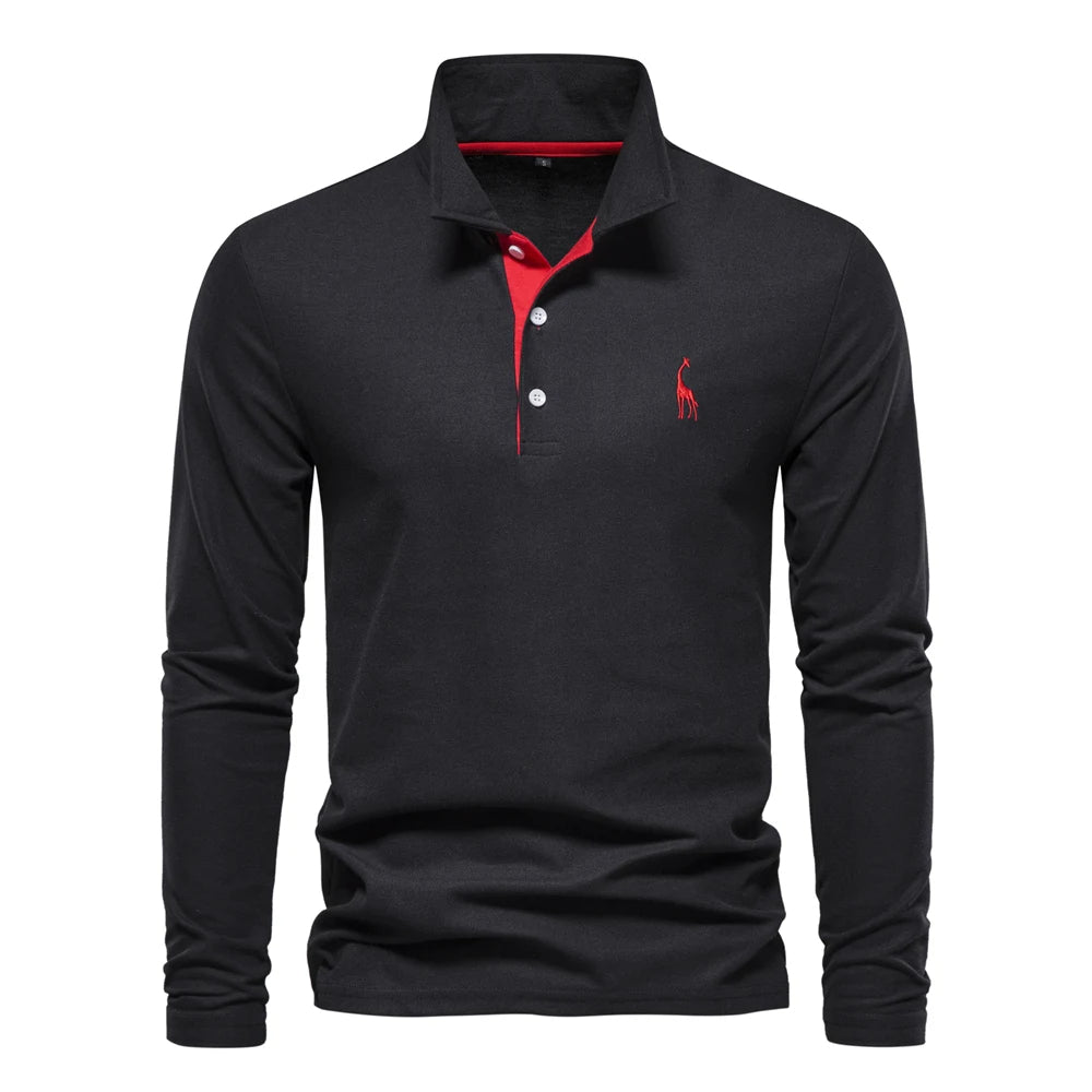 Marcos™ - Polo Casual de Manga Larga Refinado