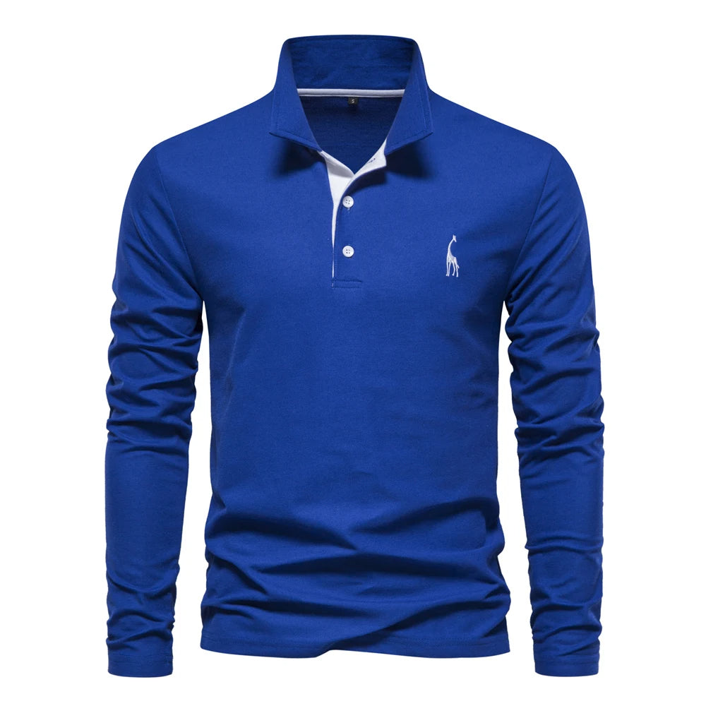 Marcos™ - Polo Casual de Manga Larga Refinado