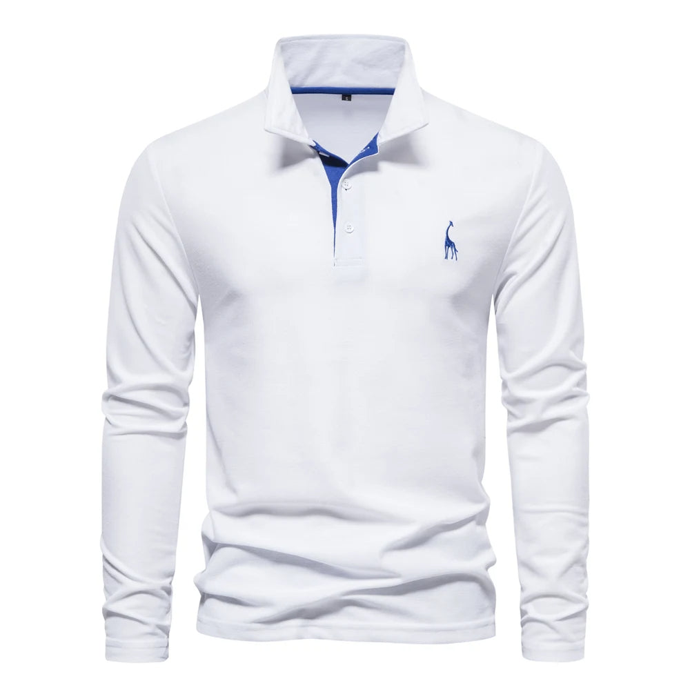 Marcos™ - Polo Casual de Manga Larga Refinado