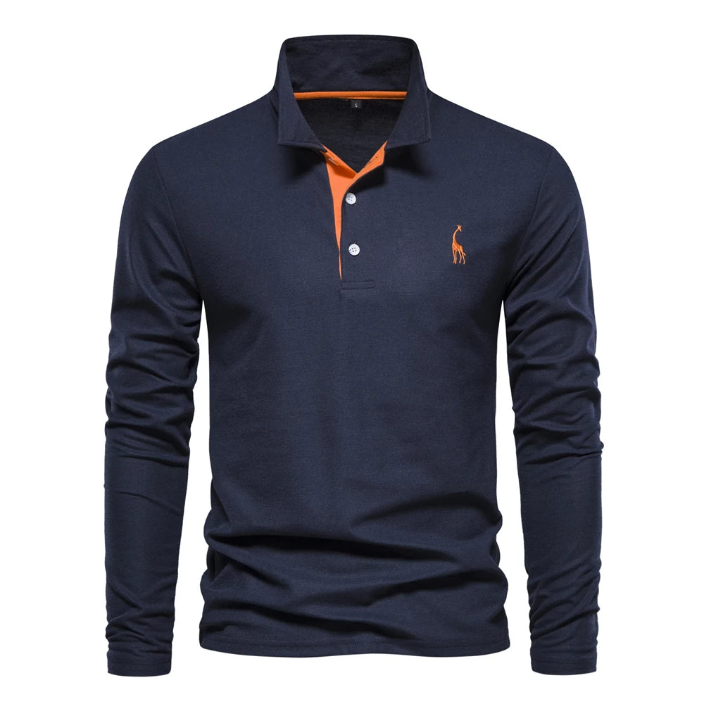 Marcos™ - Polo Casual de Manga Larga Refinado