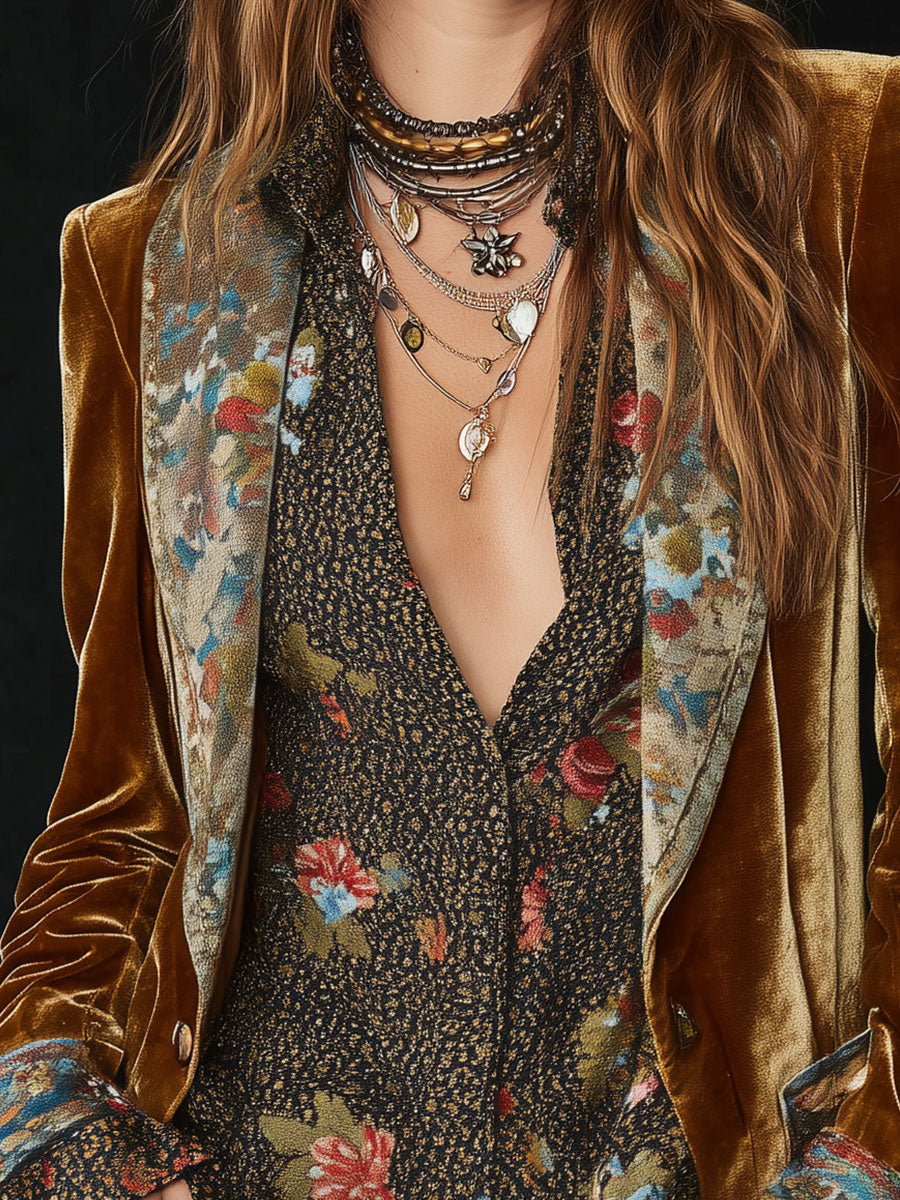 Ottavia | Saco patchwork floral vintage