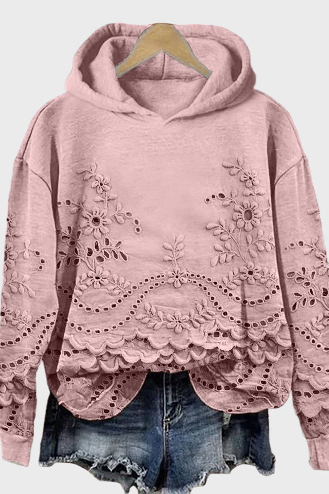 Tatiana - Sudadera con capucha de encaje