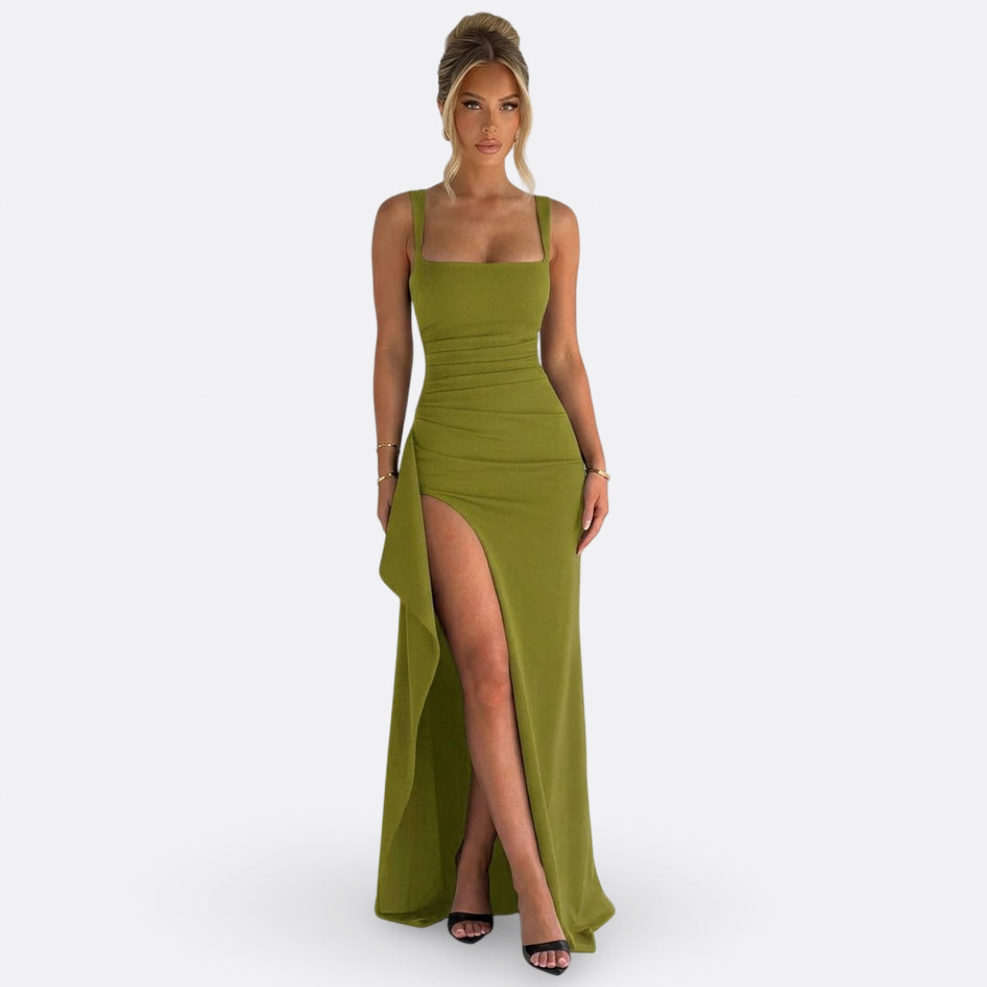 Vestido Thalia™ | Maxi de Gala Espalda Descubierta