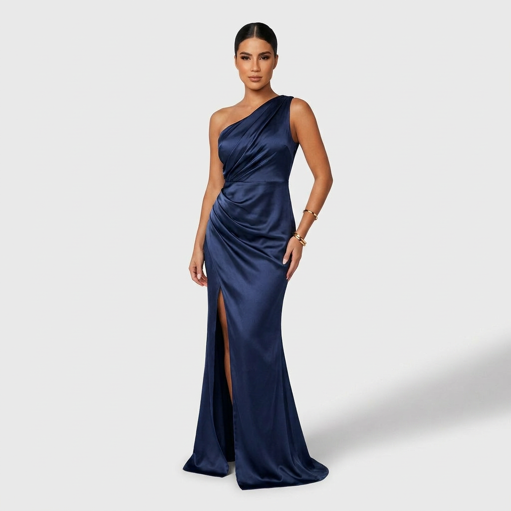 Vestido Carla™ | Maxi Elegante Verde Oliva y Negro
