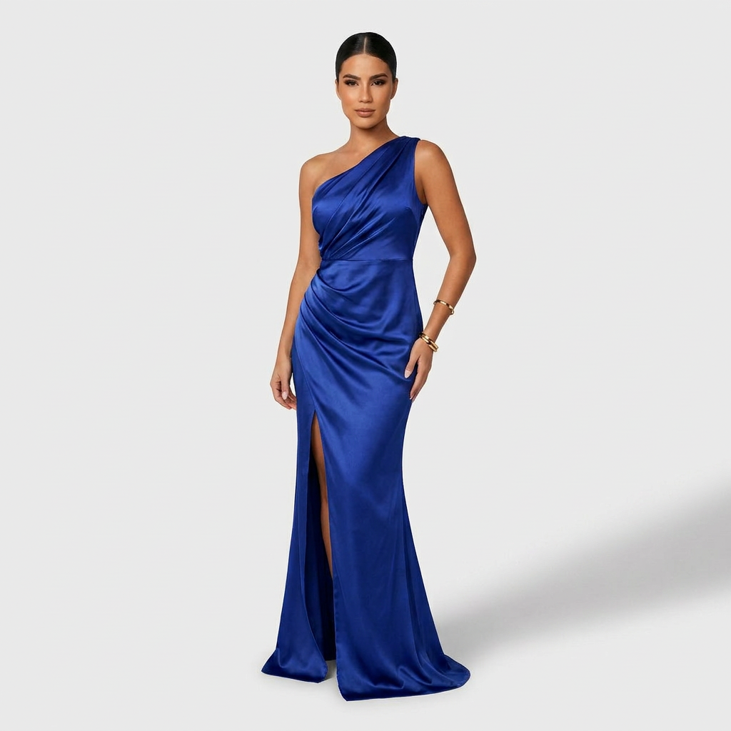 Vestido Carla™ | Maxi Elegante Verde Oliva y Negro