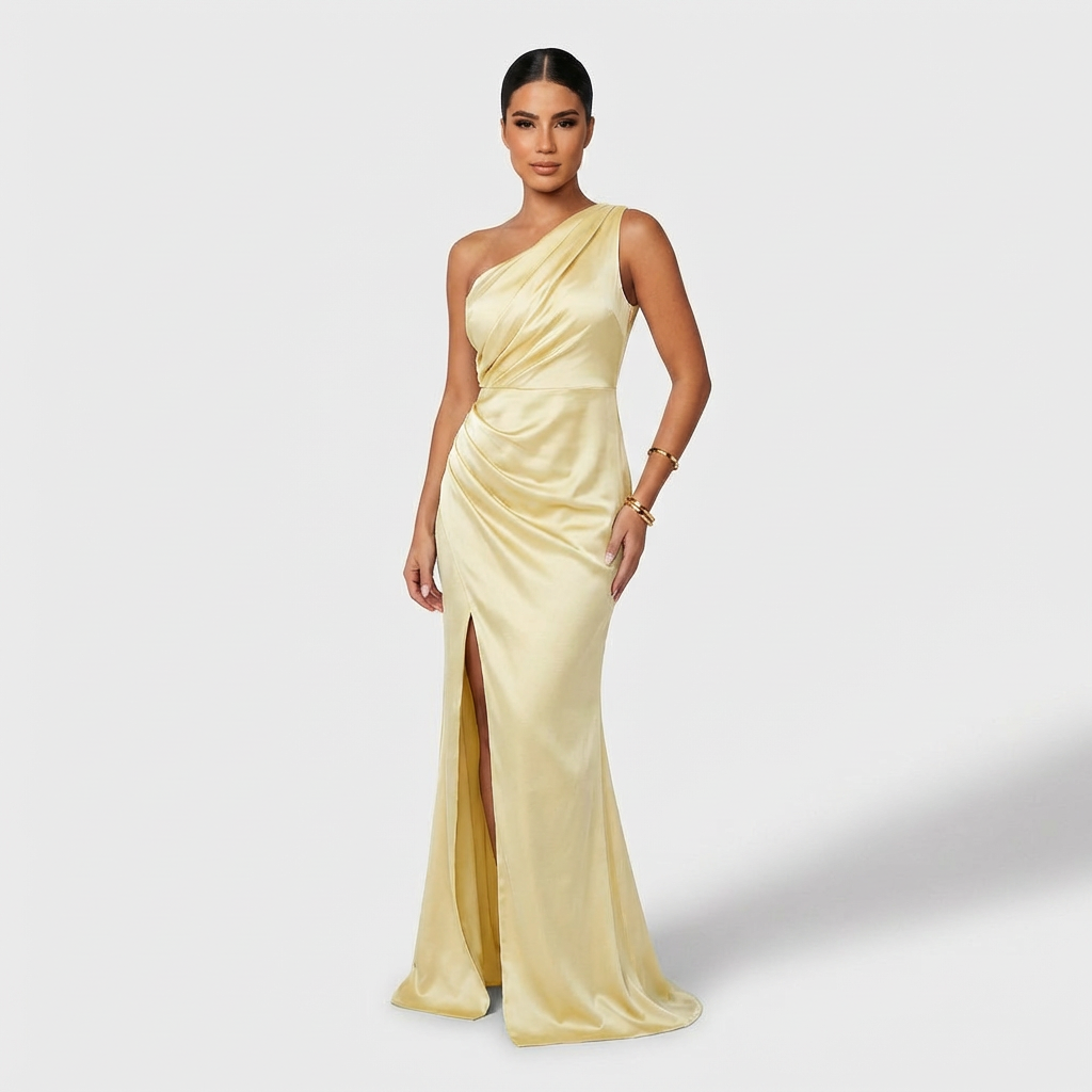 Vestido Carla™ | Maxi Elegante Verde Oliva y Negro