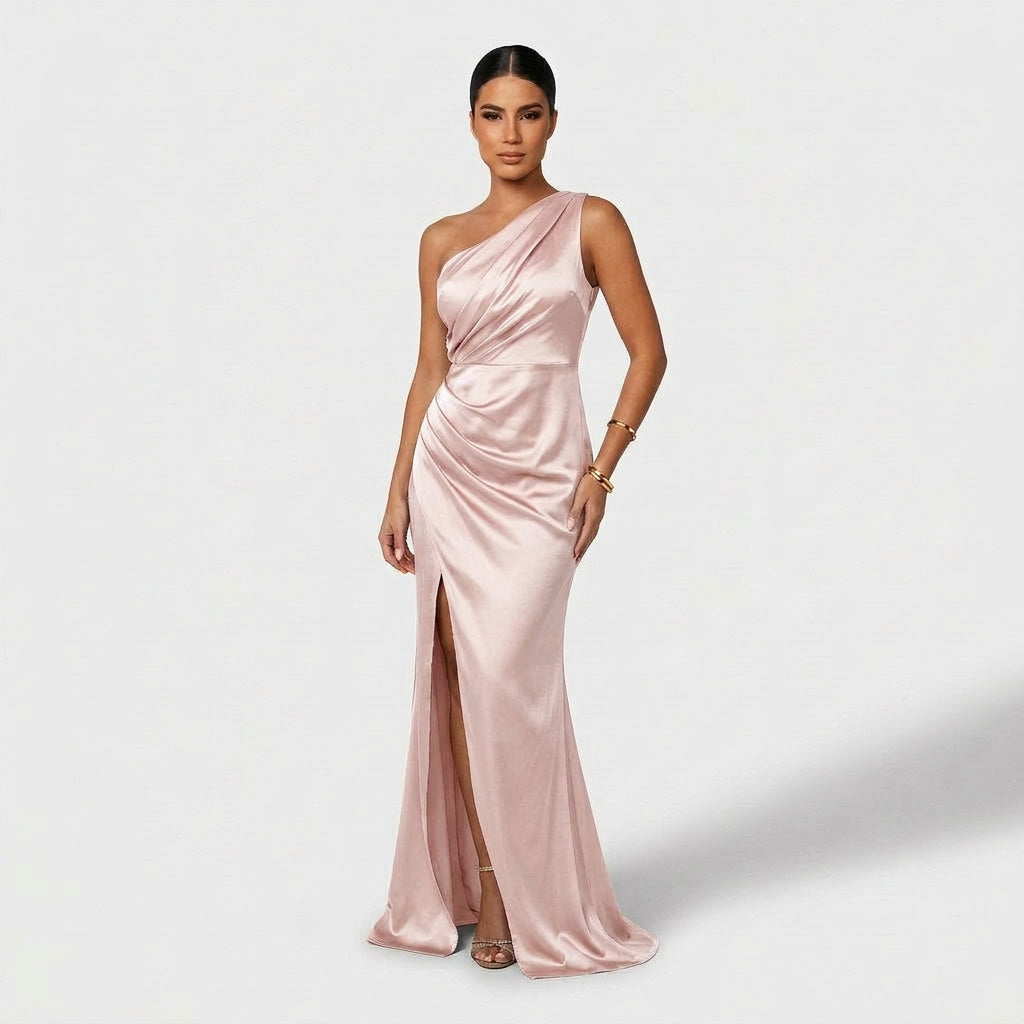 Vestido Carla™ | Maxi Elegante Verde Oliva y Negro
