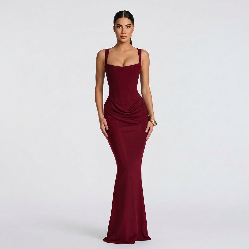 Vestido Ariadna™ | Maxi Elegante Negro y Blanco