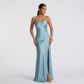 Vestido Leonor™ | Maxi Elegante Azul y Verde
