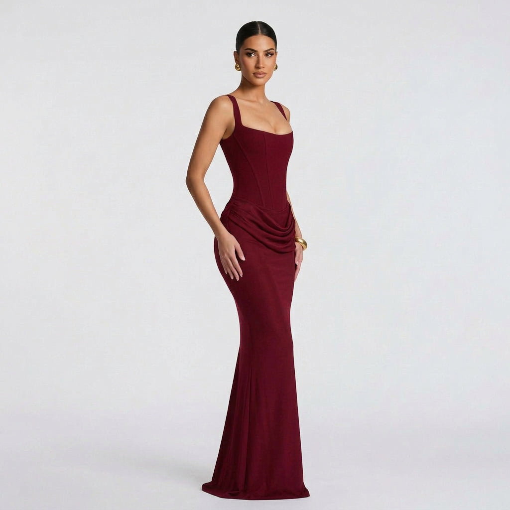 Vestido Ariadna™ | Maxi Elegante Negro y Blanco