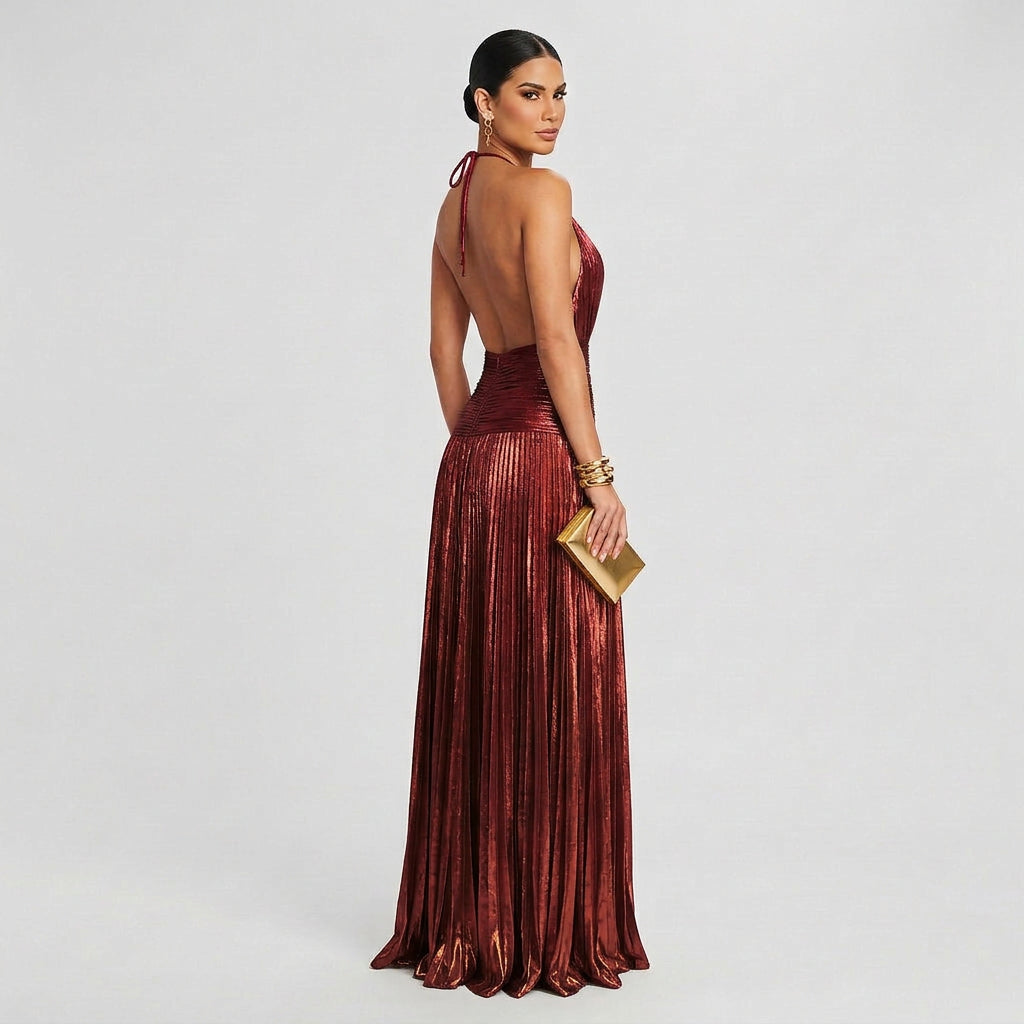 Vestido Leyre™ | Maxi Elegante Dorado Oliva