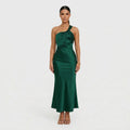Vestido Lidia™ | Maxi Atemporal Verde y Negro