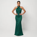 Vestido Liana™ | Maxi Fluido Elegante Verde y Negro