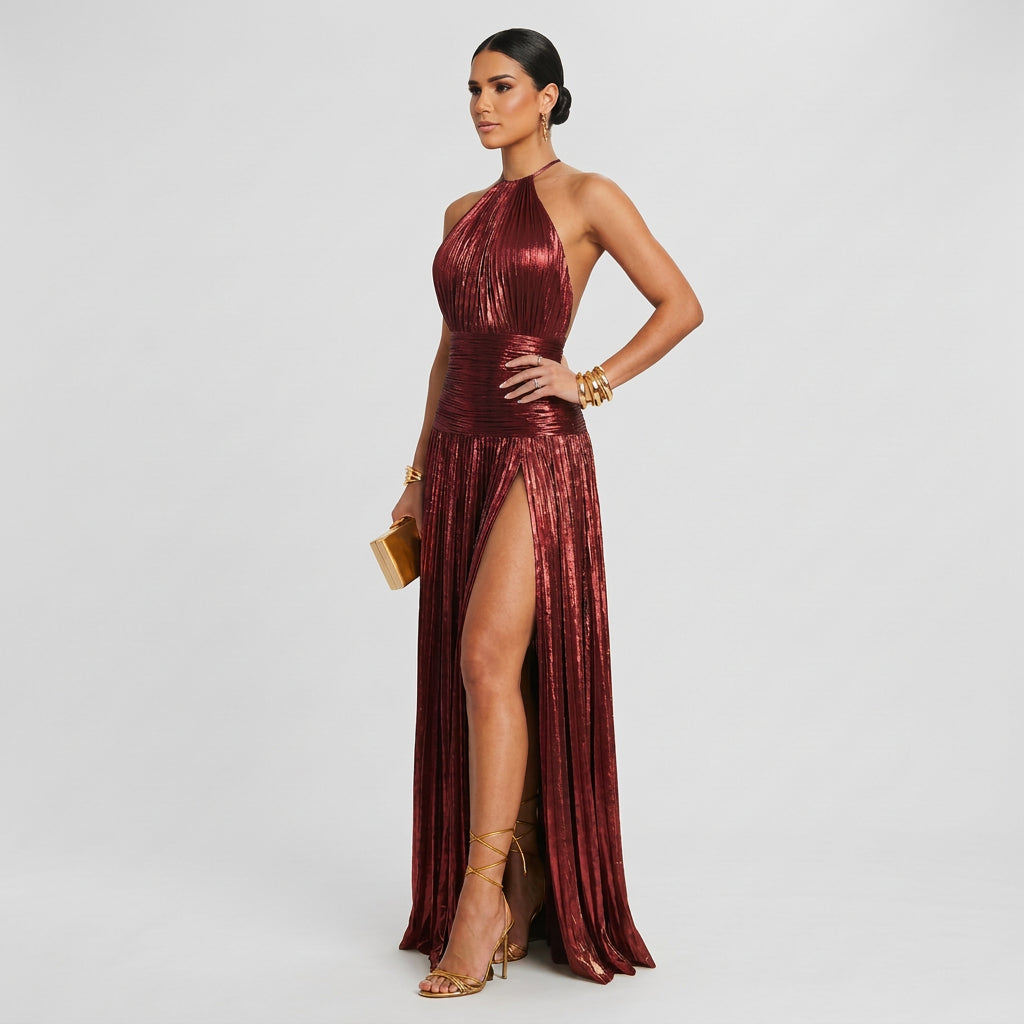 Vestido Leyre™ | Maxi Elegante Dorado Oliva