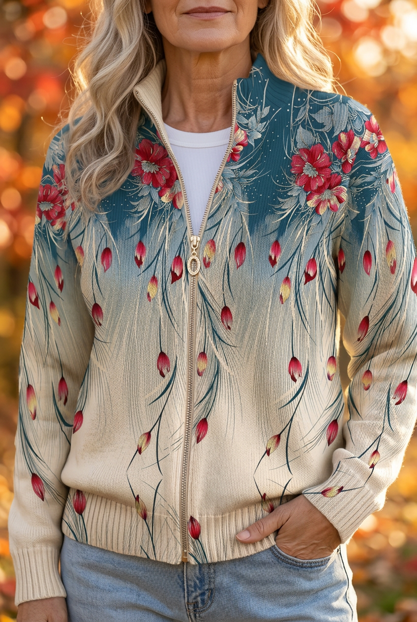 Zillah | Cárdigan Floral Degradado