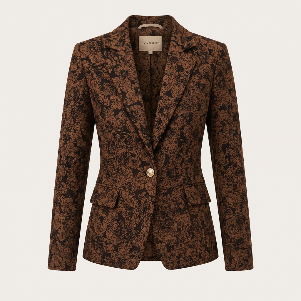 Stella | Saco entallado jacquard paisley