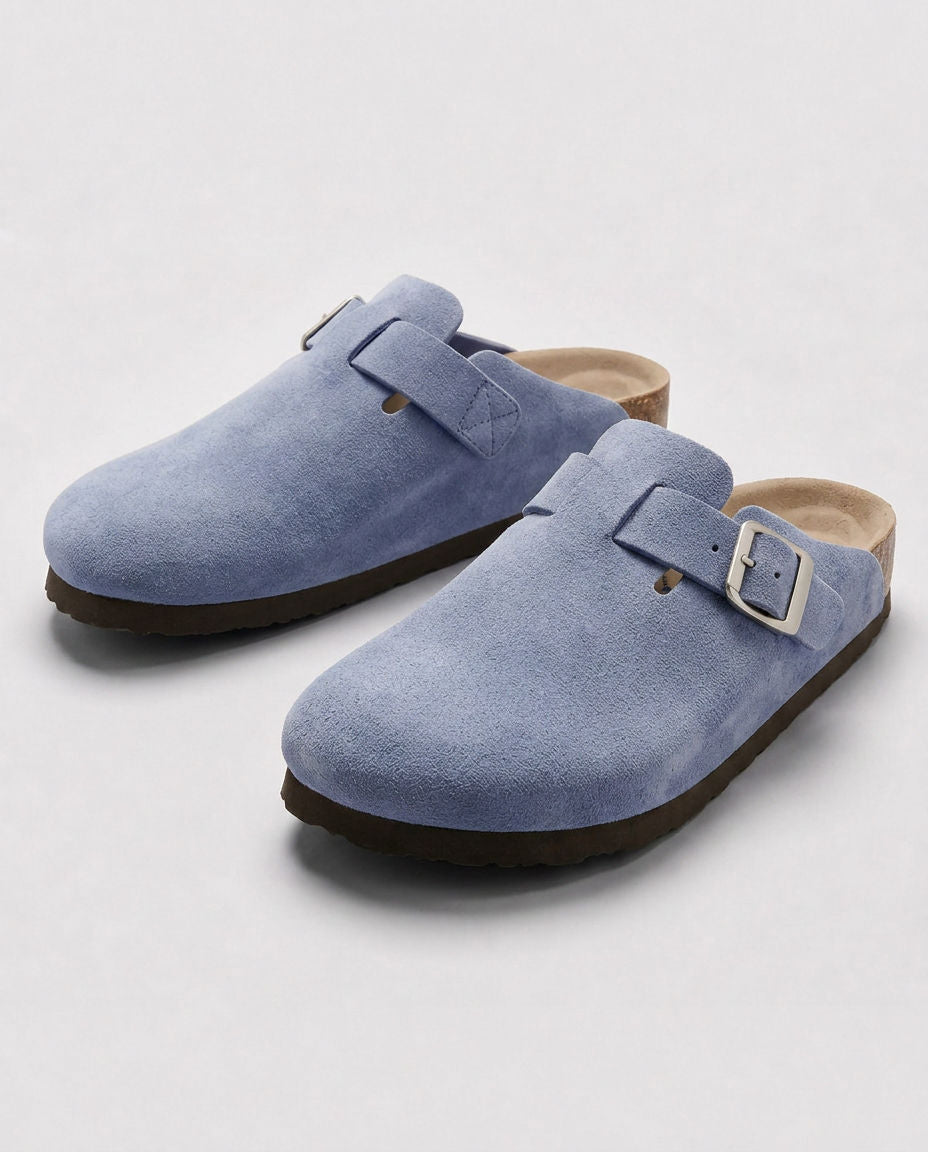 KASSEL™ | Zuecos de Ante con Plantilla Suave Premium