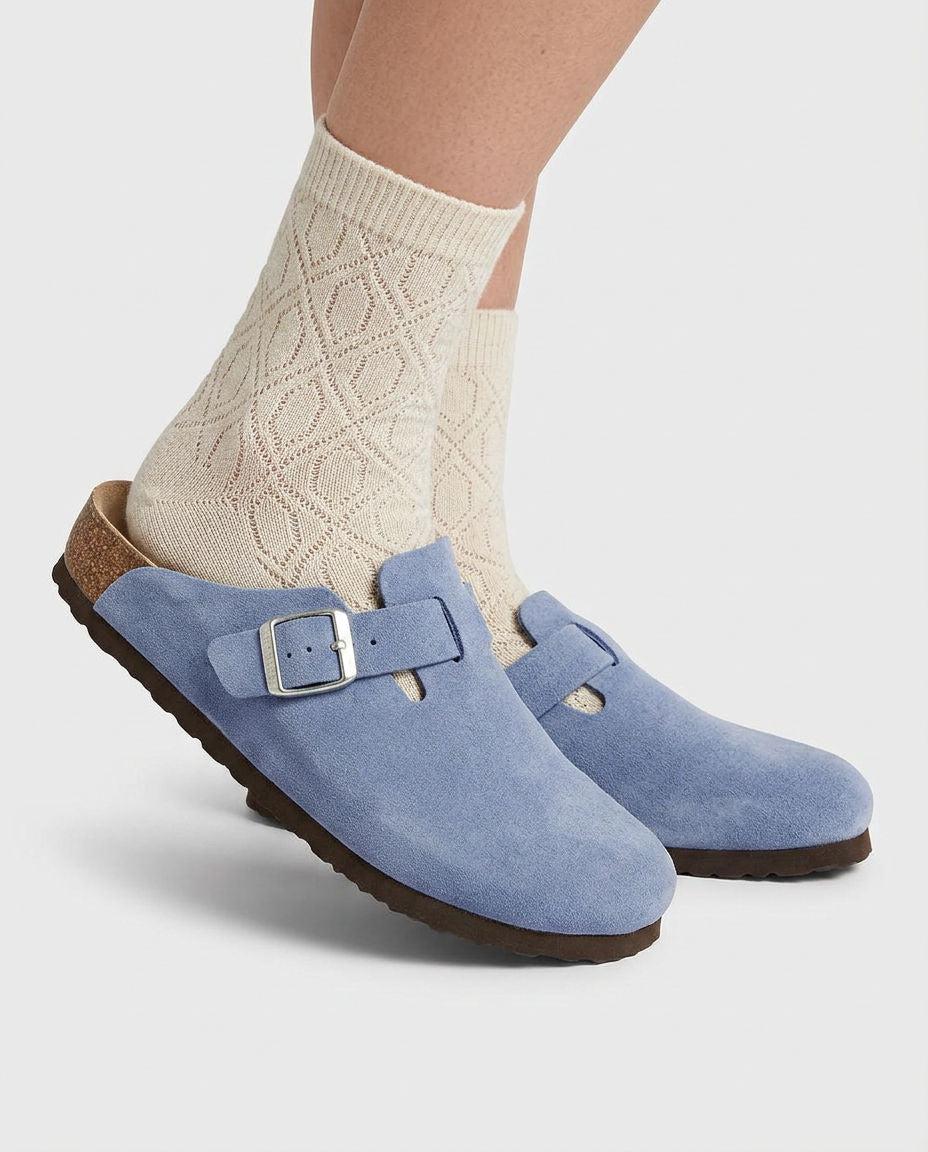 KASSEL™ | Zuecos de Ante con Plantilla Suave Premium