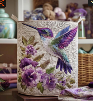 Evie | Cesto para la Ropa Colibrí en Flor