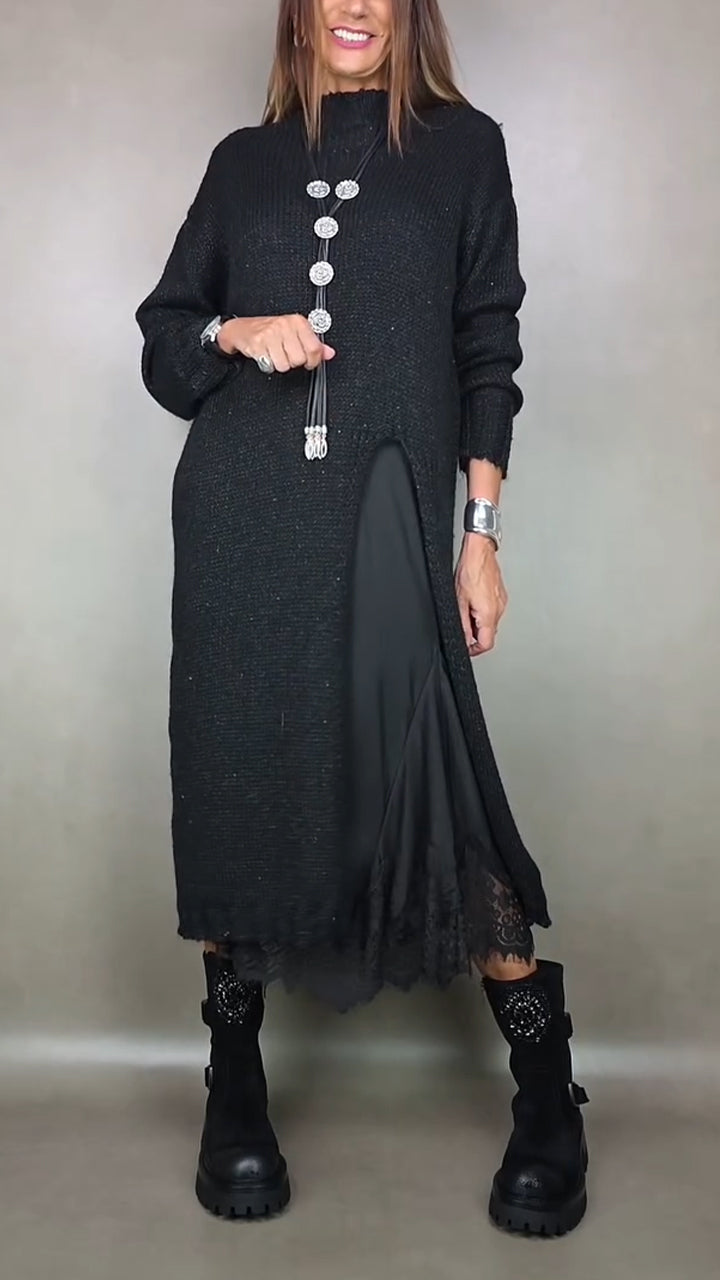 Laluna | Conjunto de Suéter Largo y Vestido