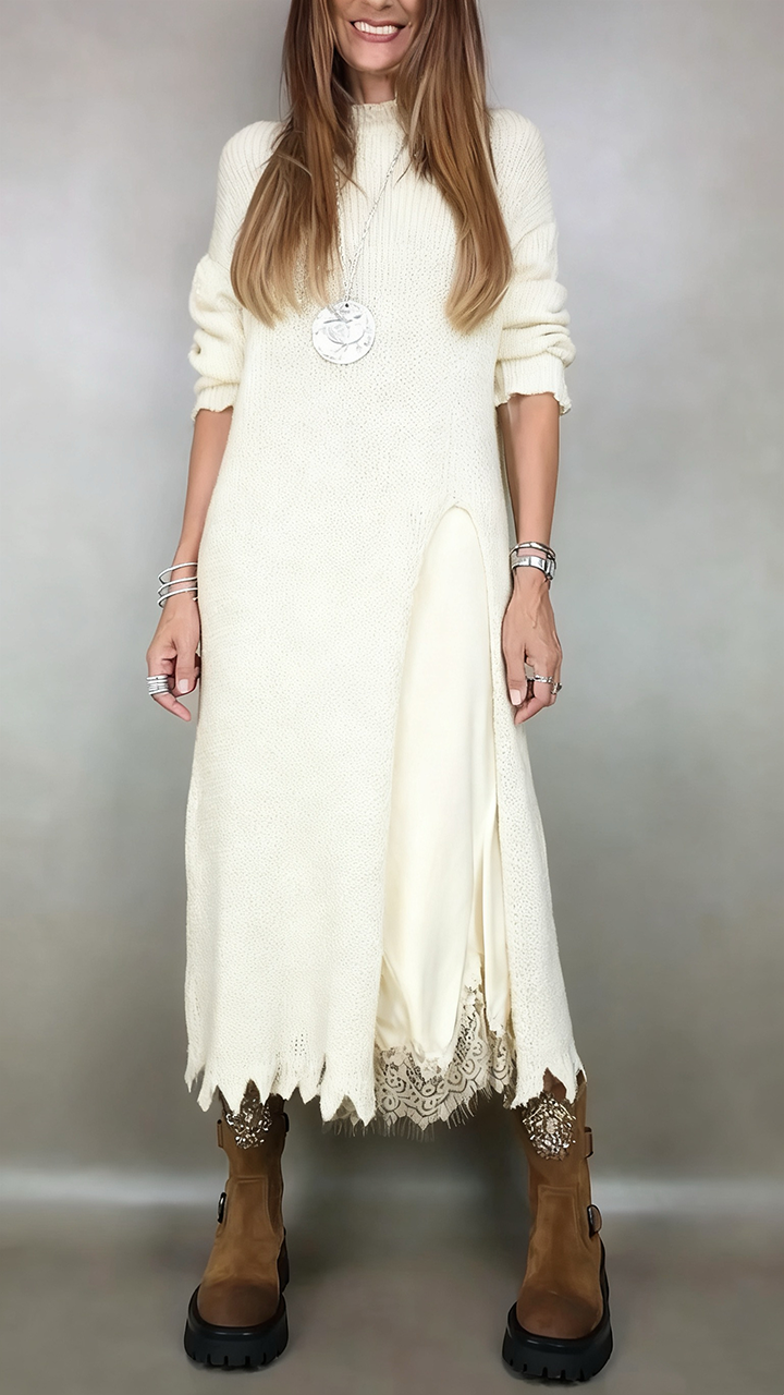 Laluna | Conjunto de Suéter Largo y Vestido