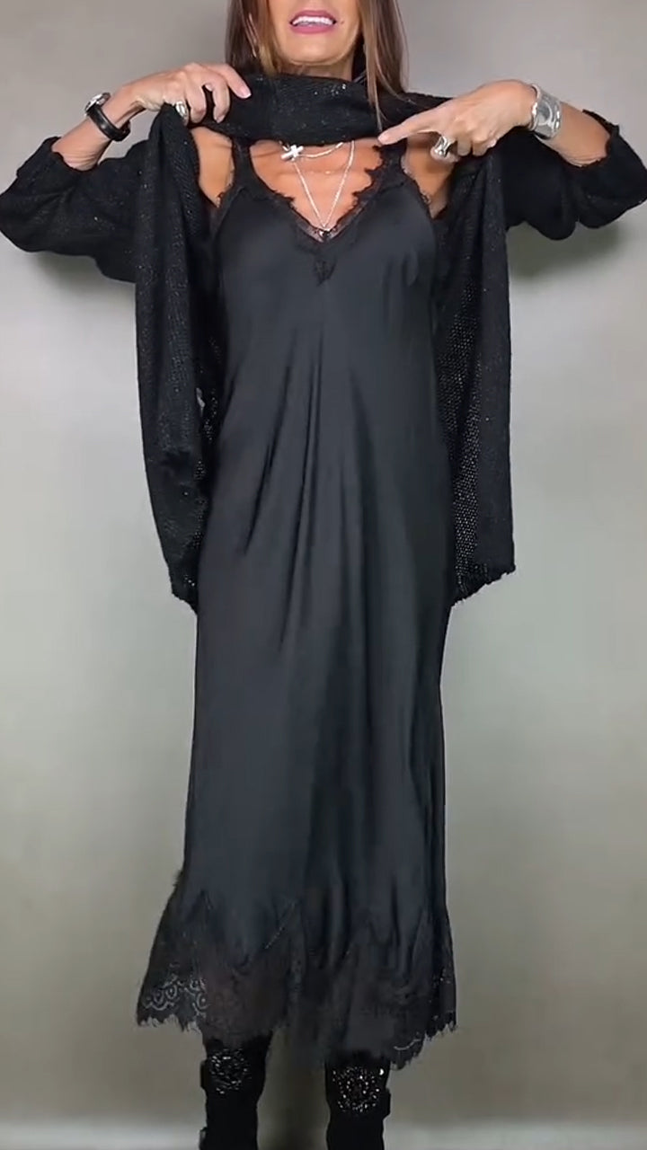 Laluna | Conjunto de Suéter Largo y Vestido