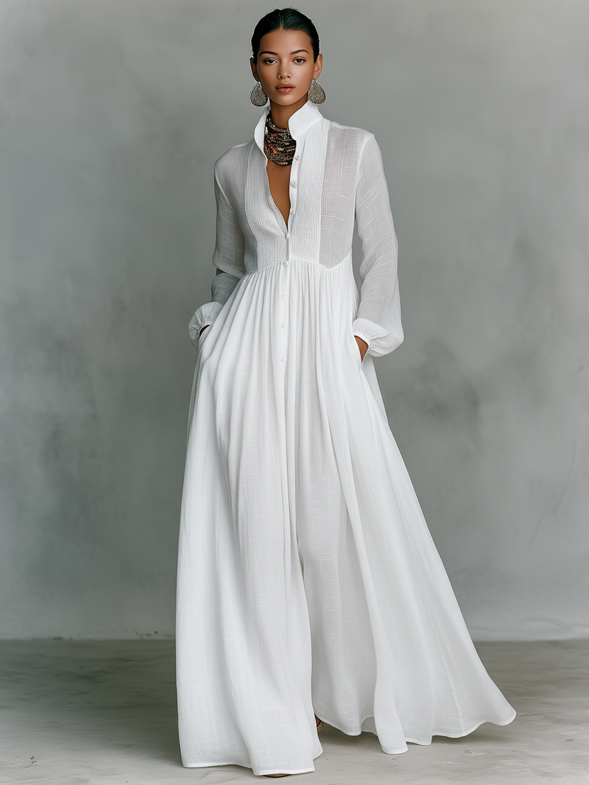 Rebeca | Vestido largo minimalista