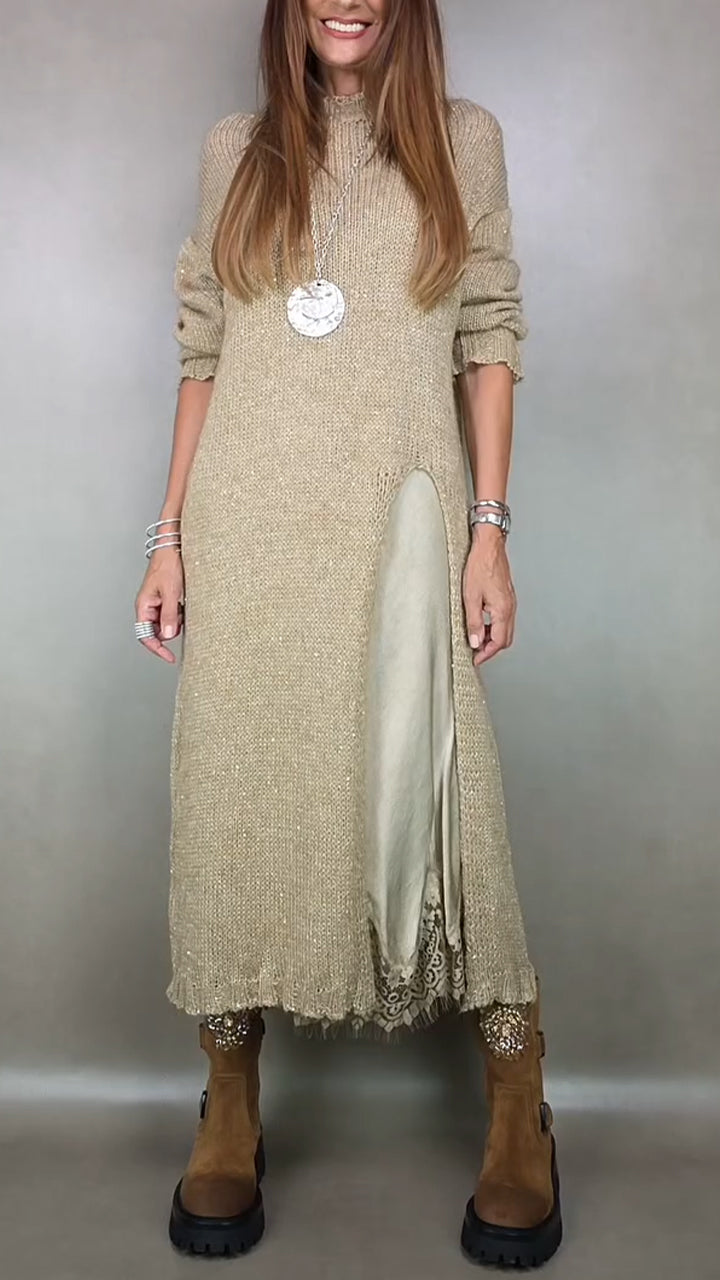 Laluna | Conjunto de Suéter Largo y Vestido