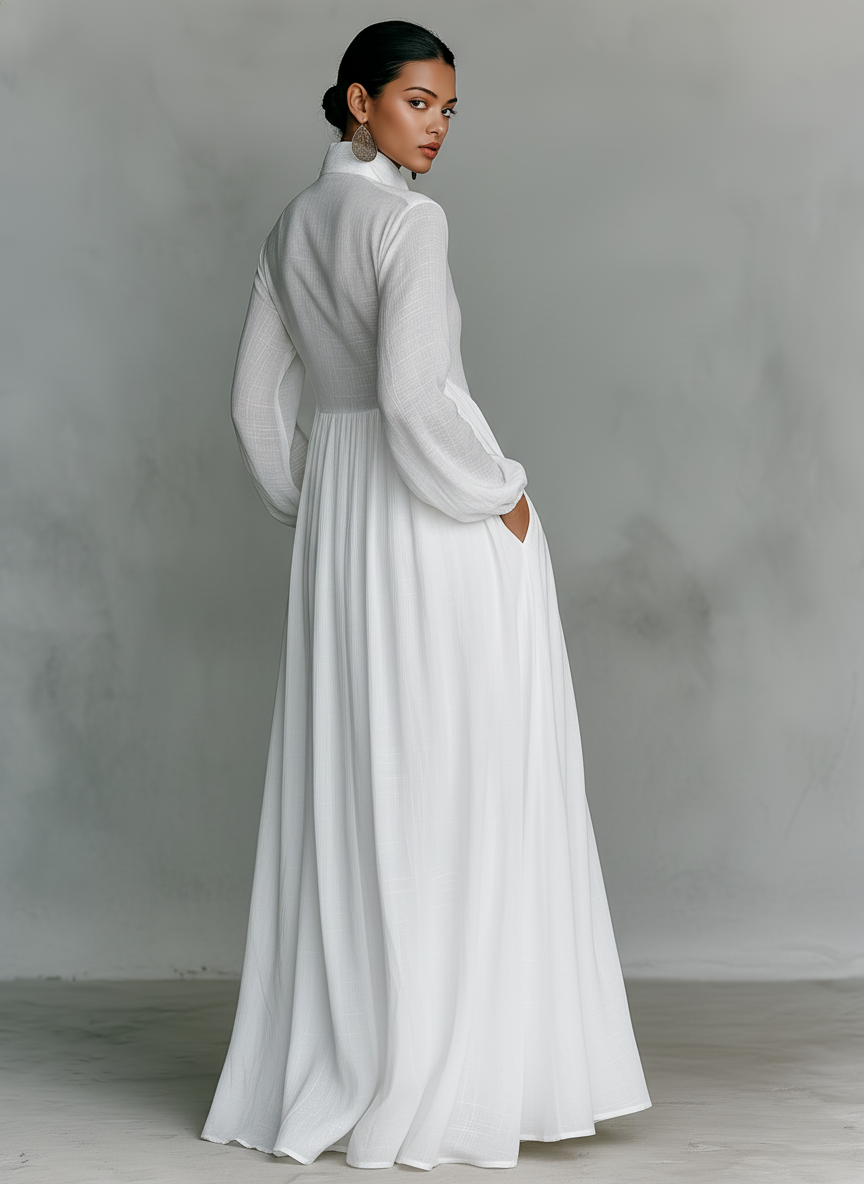 Rebeca | Vestido largo minimalista