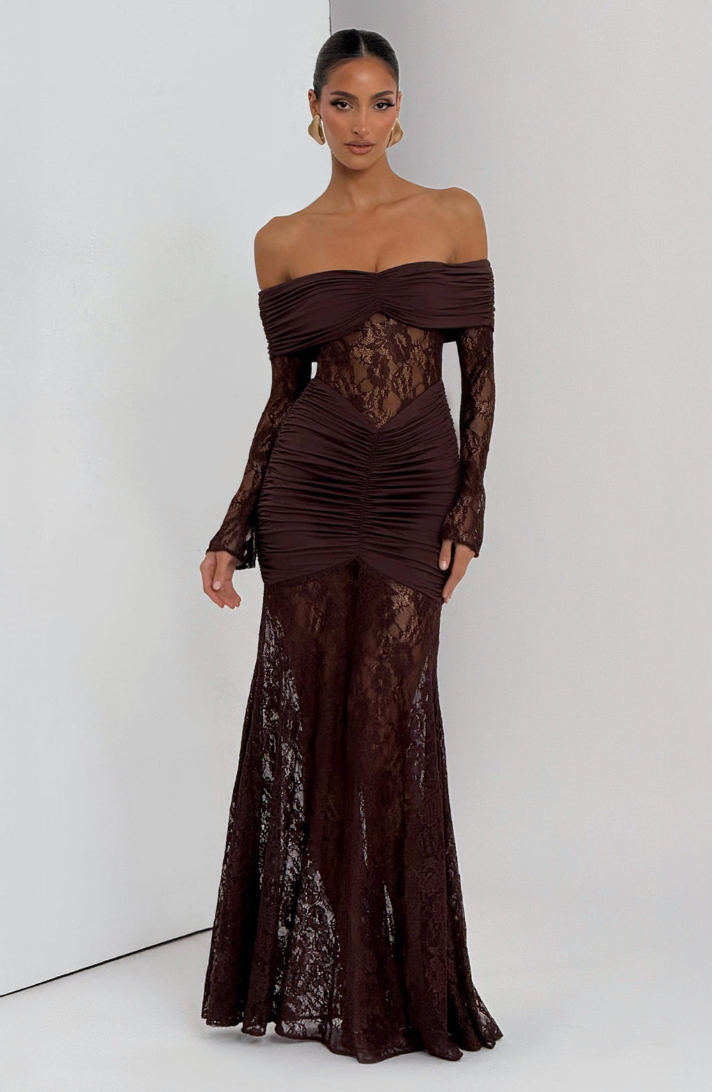 Vestido Libra™ | Maxi Encaje Transparente Manga Larga - Best Seller
