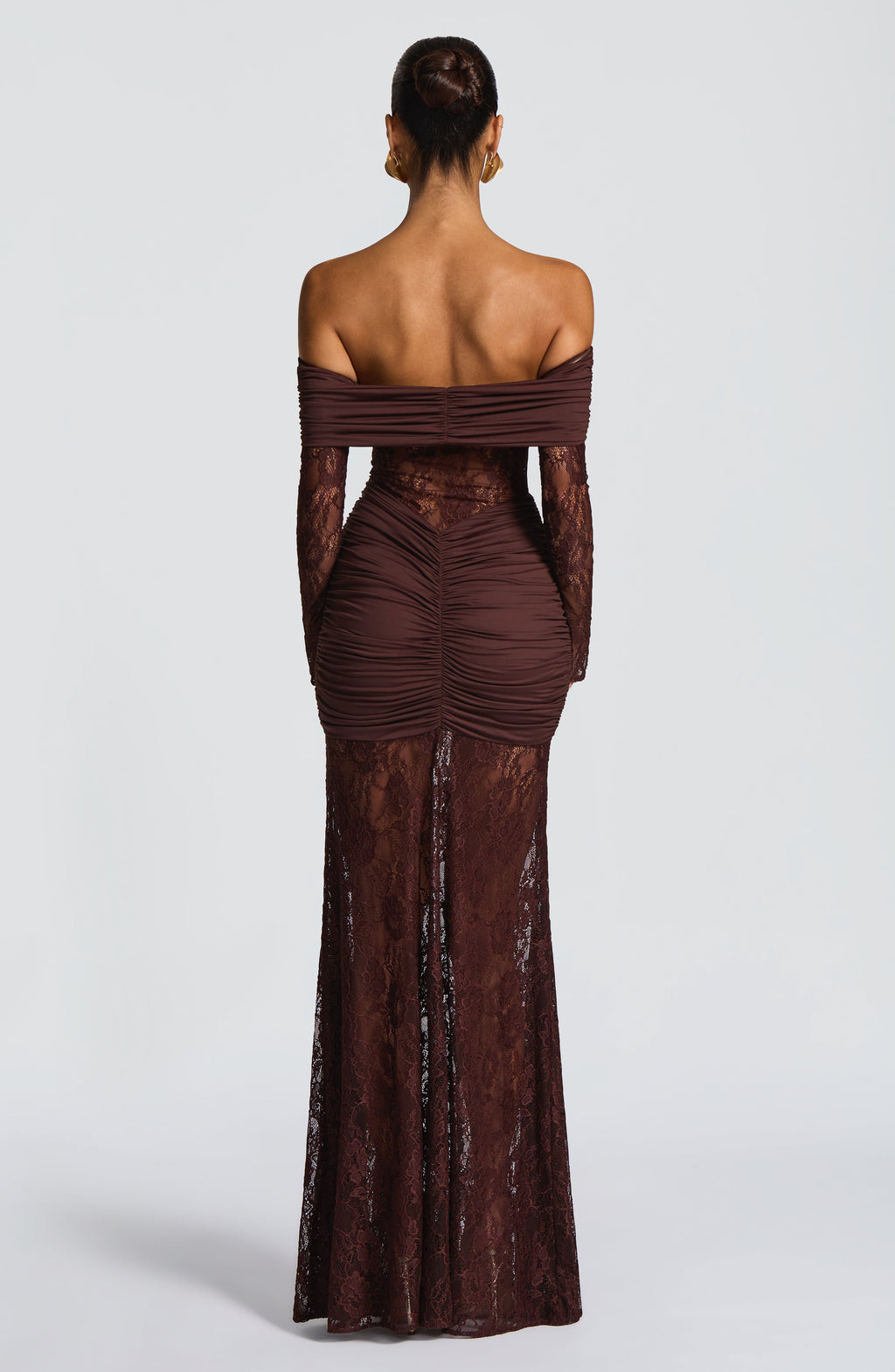 Vestido Libra™ | Maxi Encaje Transparente Manga Larga - Best Seller