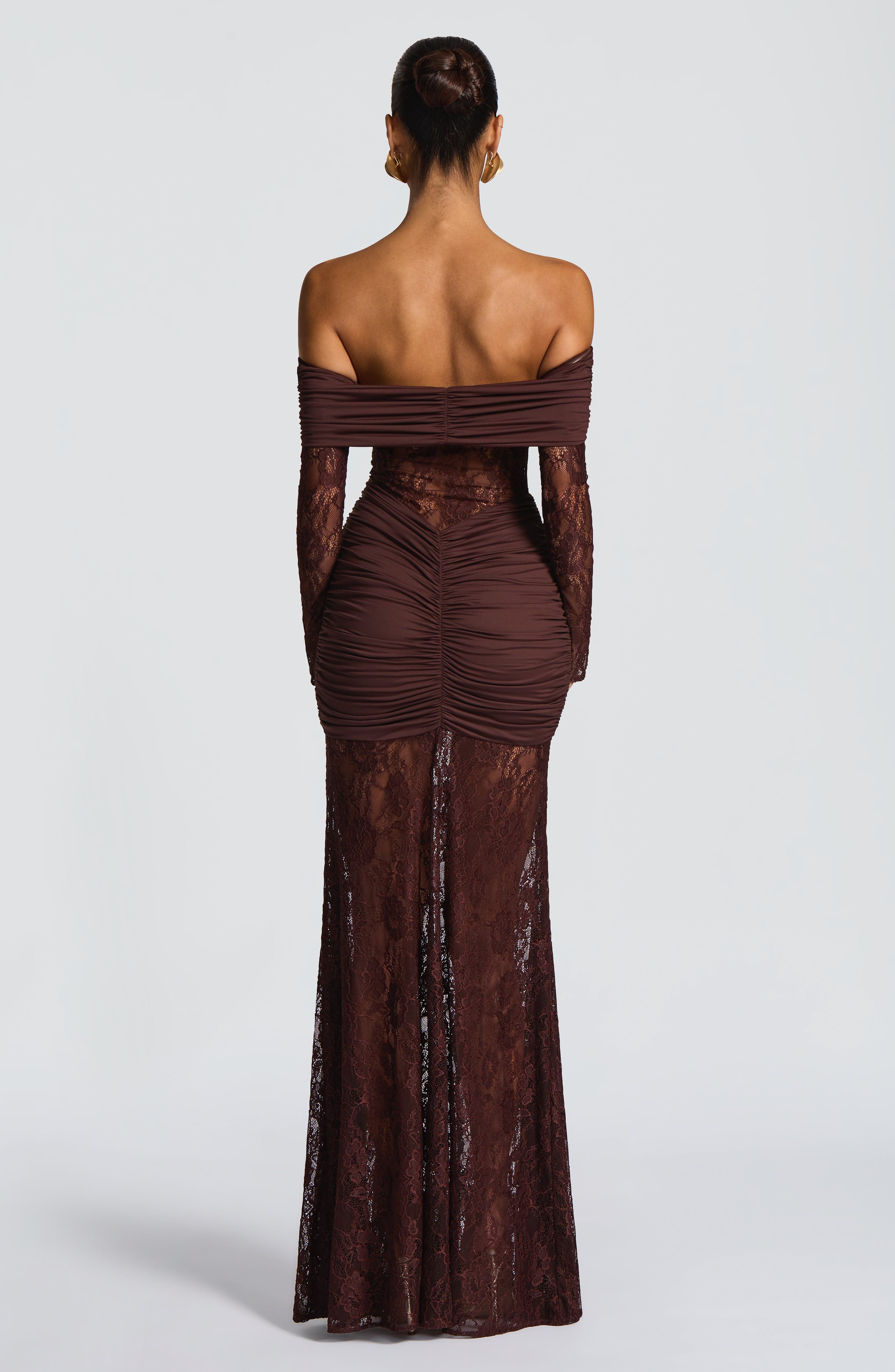 Vestido Libra™ | Maxi Encaje Transparente Manga Larga - Best Seller