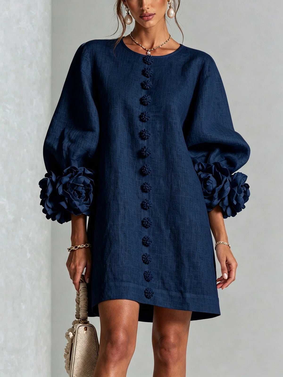 Flor | Vestido Floral con Mangas Farol