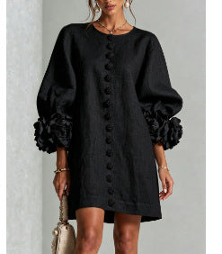 Flor | Vestido Floral con Mangas Farol