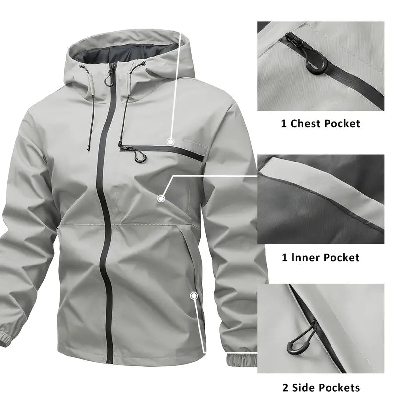 🔥 OFFERTA DELL’ULTIMO GIORNO – 50% DI SCONTO 🔥 Giacca da uomo impermeabile 3 in 1
