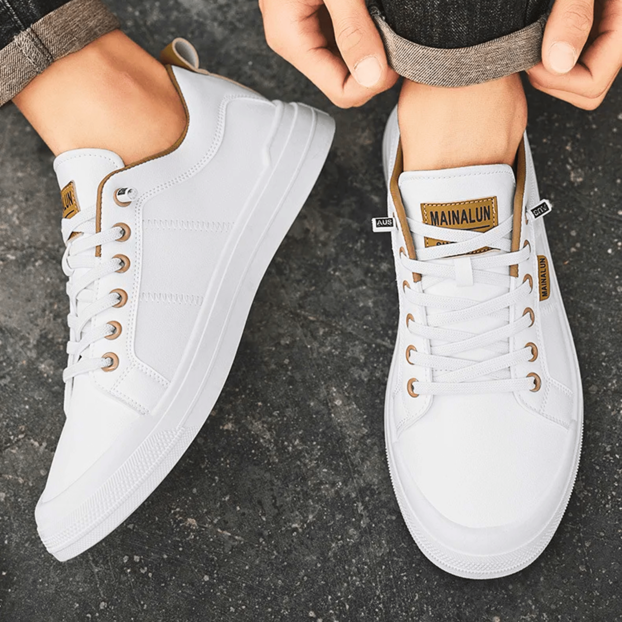 Nordica White™ | Zapatillas de Cuero Clásicas