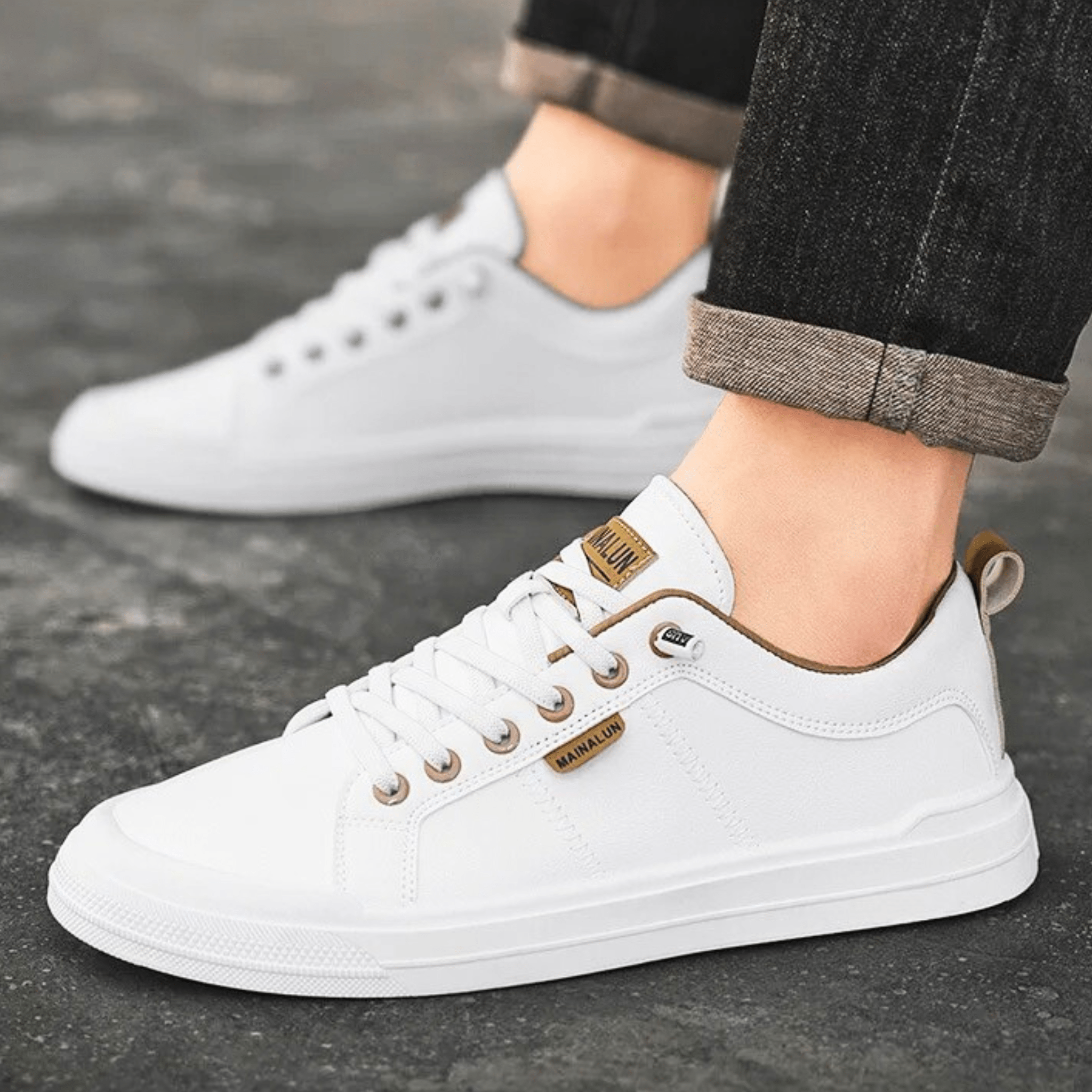Nordica White™ | Zapatillas de Cuero Clásicas
