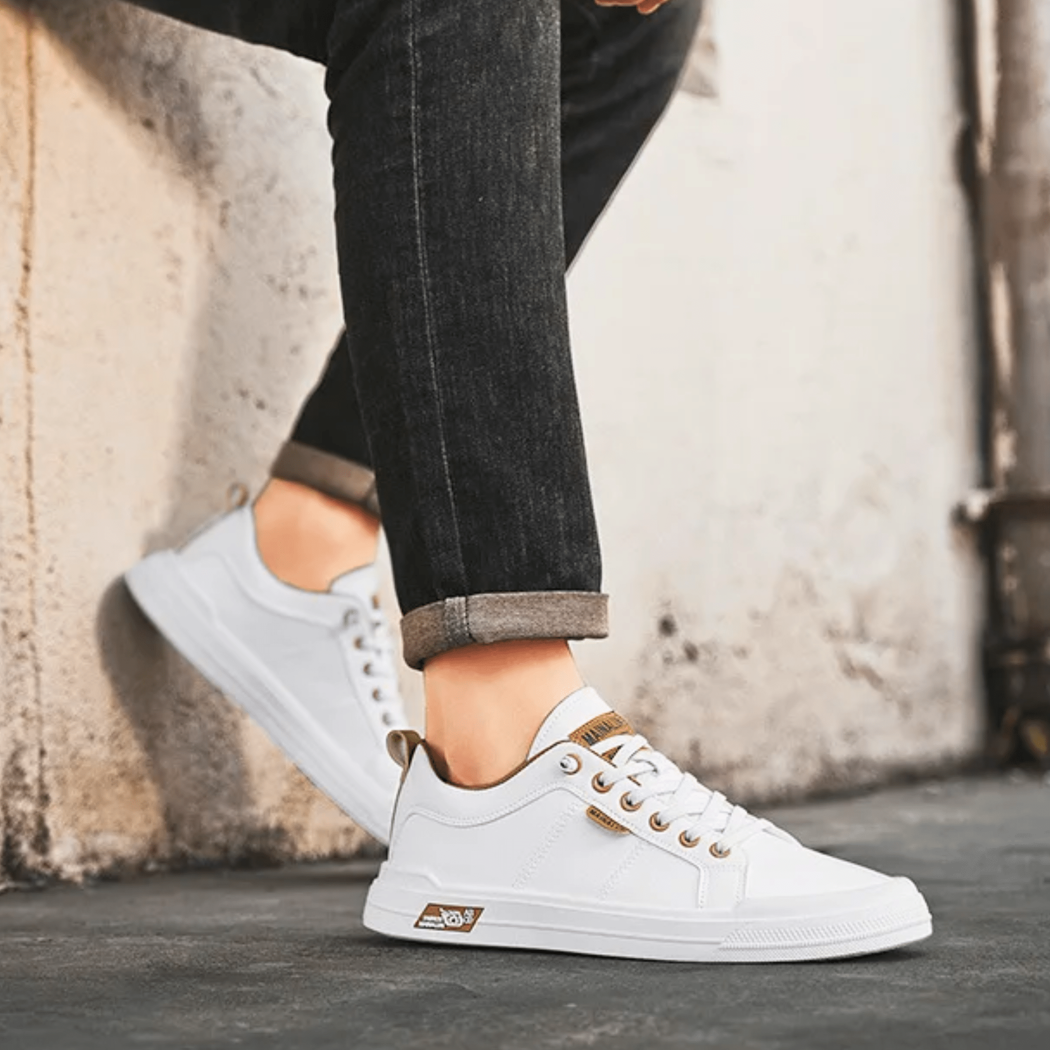 Nordica White™ | Zapatillas de Cuero Clásicas
