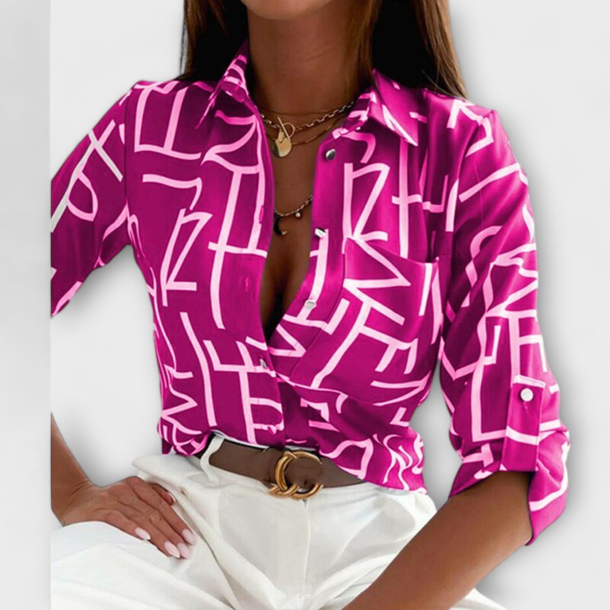 Romina - Blusa de gola clásica