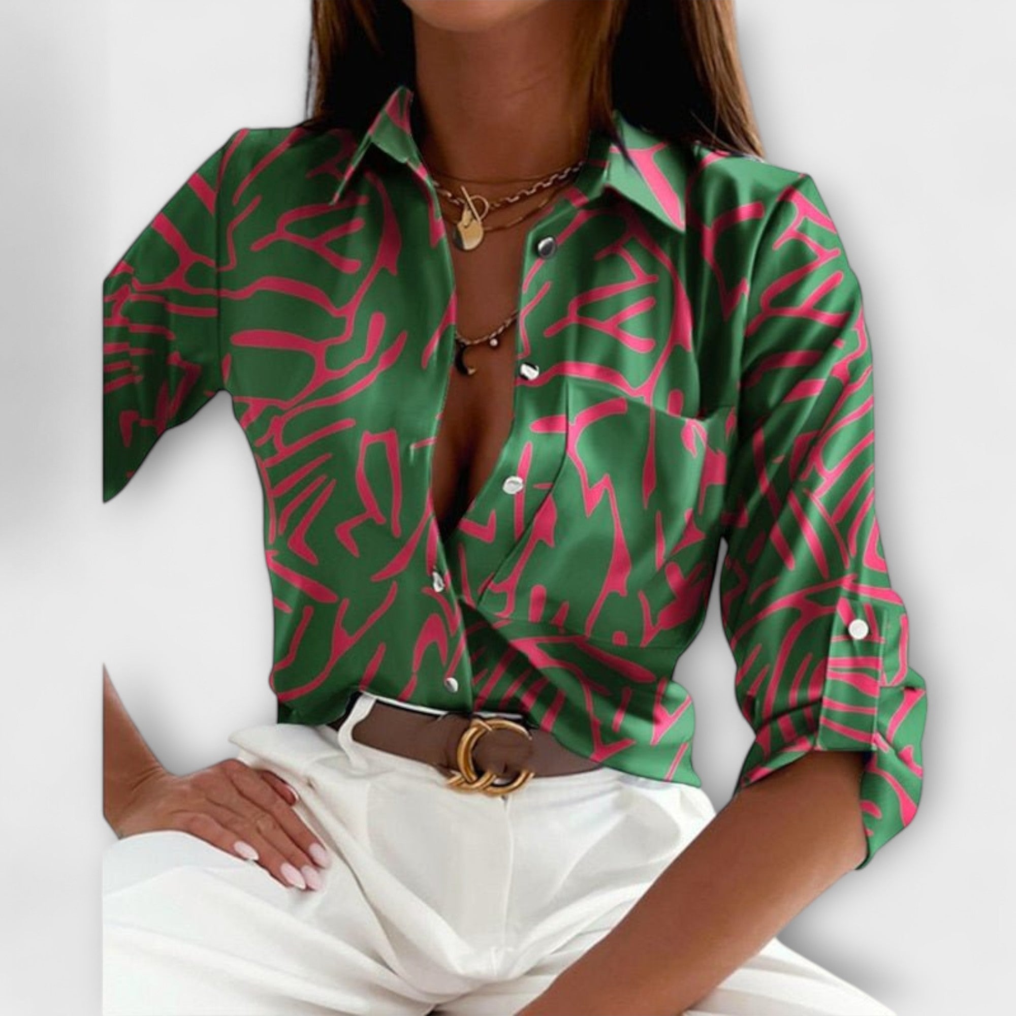 Romina - Blusa de gola clásica
