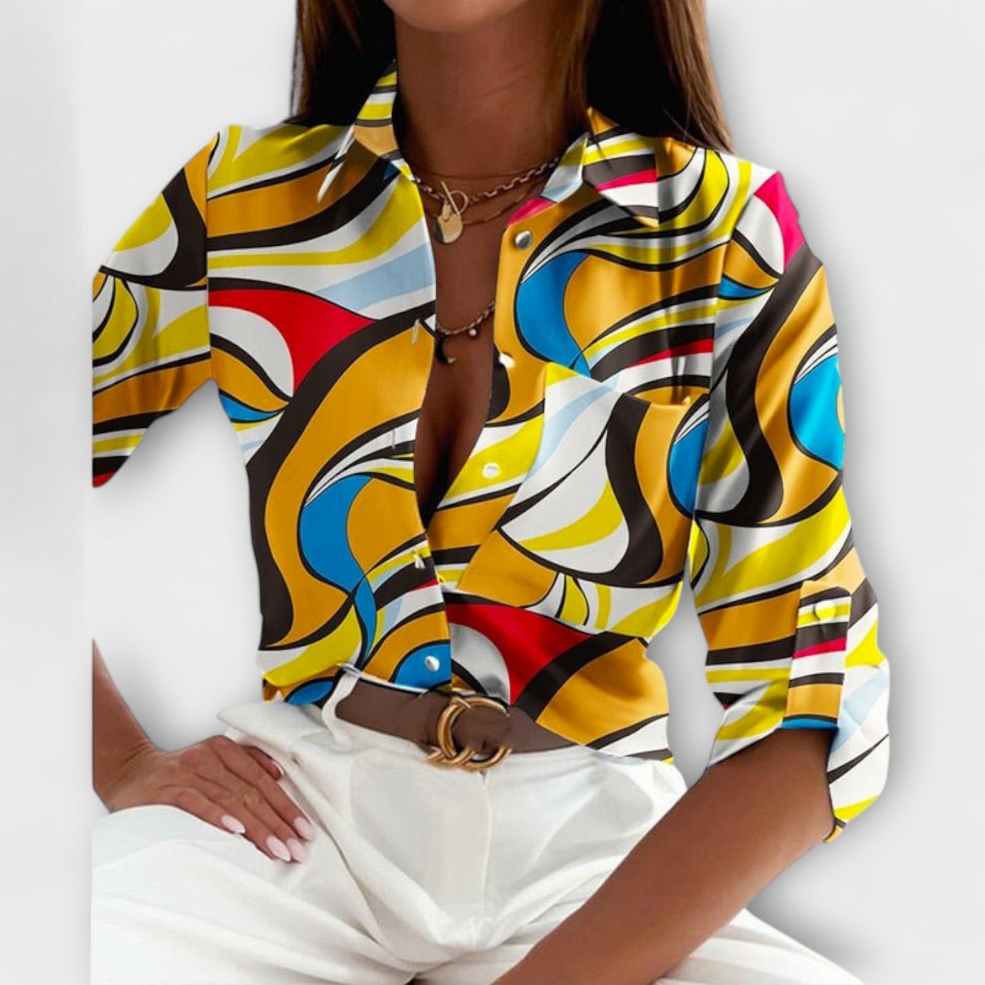 Romina - Blusa de gola clásica