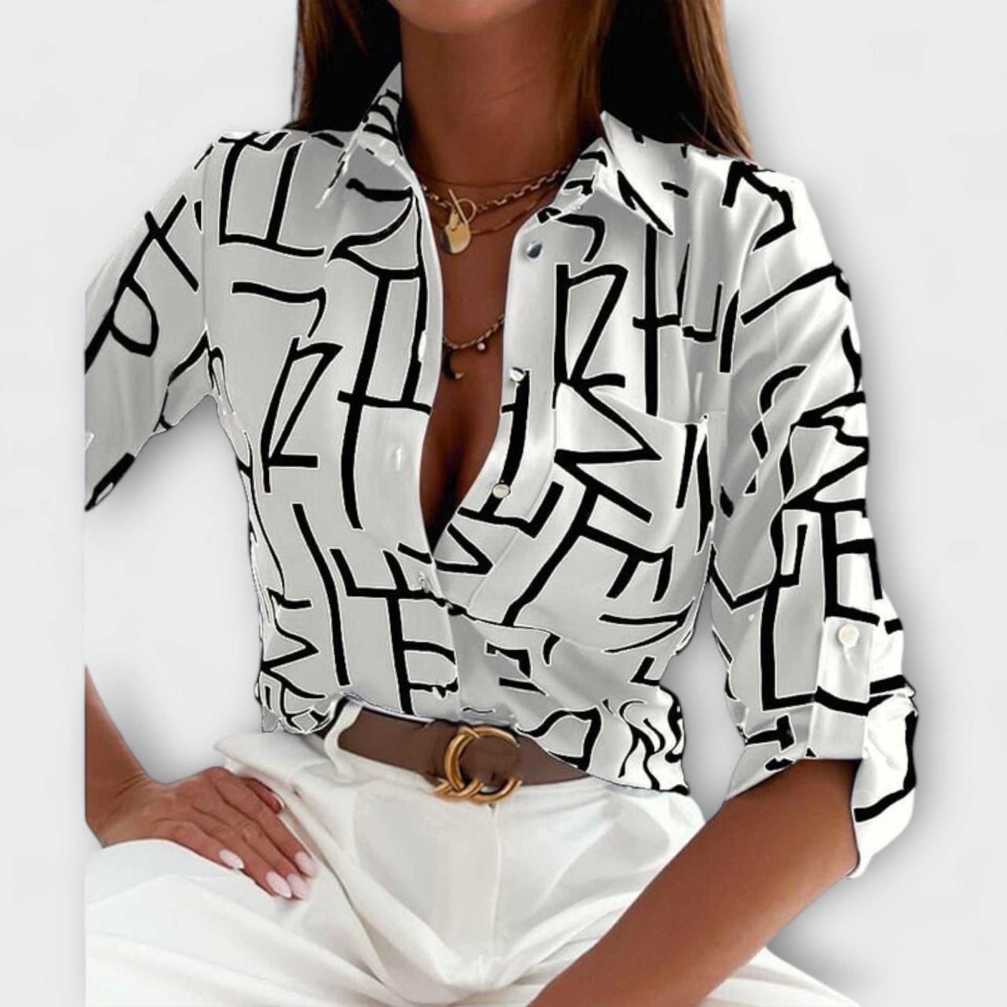 Romina - Blusa de gola clásica