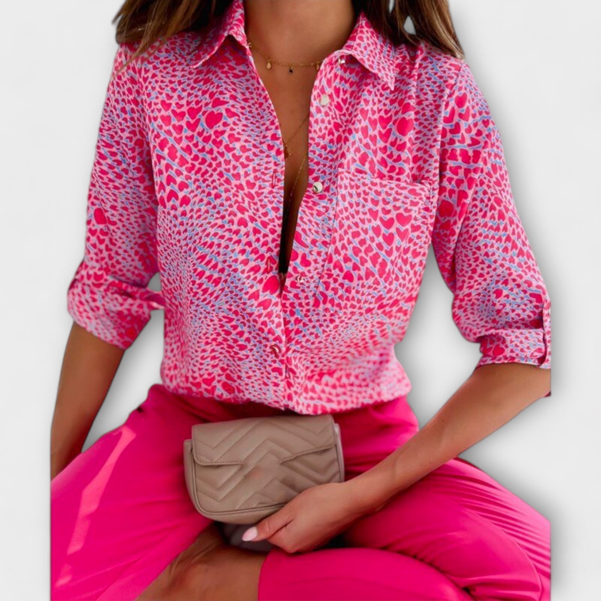 Romina - Blusa de gola clásica